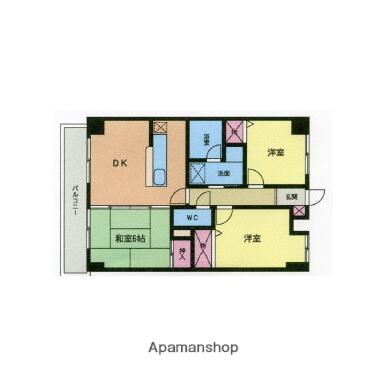 パインコート(3DK/2階)の間取り写真