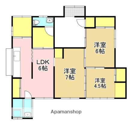 筑豊本線 勝野駅 徒歩42分 1階建 築74年(4DK)の間取り写真
