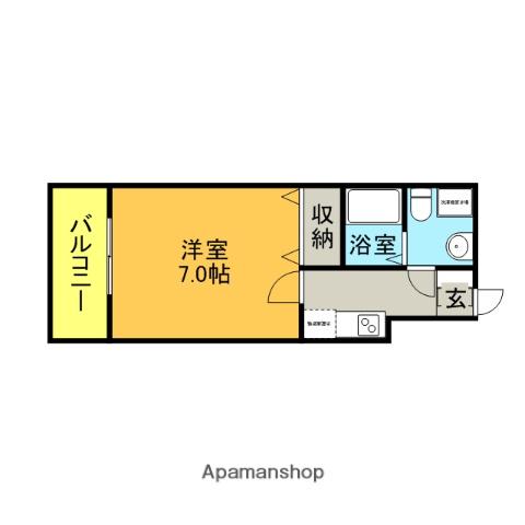 エステートモア高宮ペール(1K/2階)の間取り写真