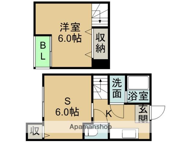 メゾン・ド・オリーブ清水(1K/1階)の間取り写真