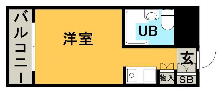 メゾン・ド・ミラージュ(ワンルーム/9階)の間取り写真