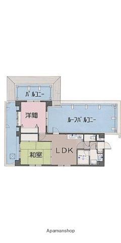 ロマネスク大橋東(2DK/3階)の間取り写真