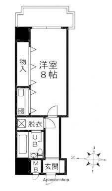 Kステーション大橋(ワンルーム/3階)の間取り写真
