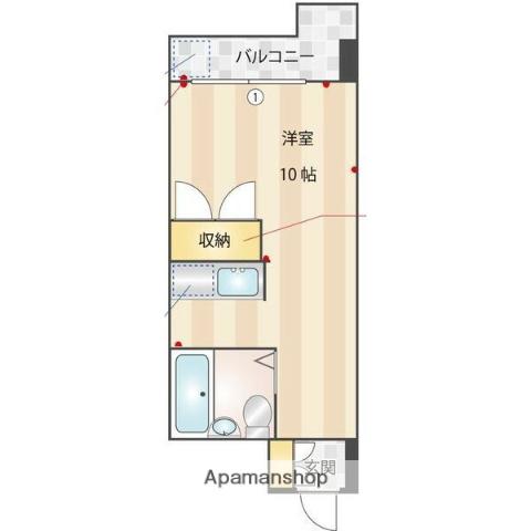 サンパール玉川(ワンルーム/5階)の間取り写真