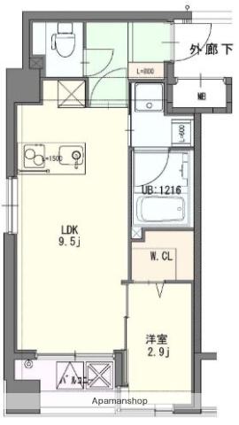 ビエネスタ向野(1LDK/2階)の間取り写真