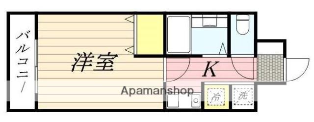 ル・フェール博多駅南(1K/8階)の間取り写真