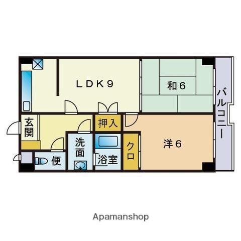 グランデレグルス(2LDK/2階)の間取り写真