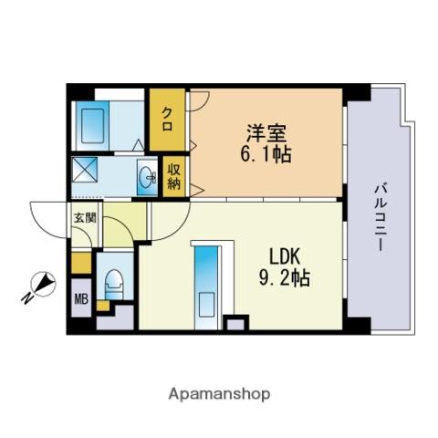 第38川崎ビル(1LDK/3階)の間取り写真
