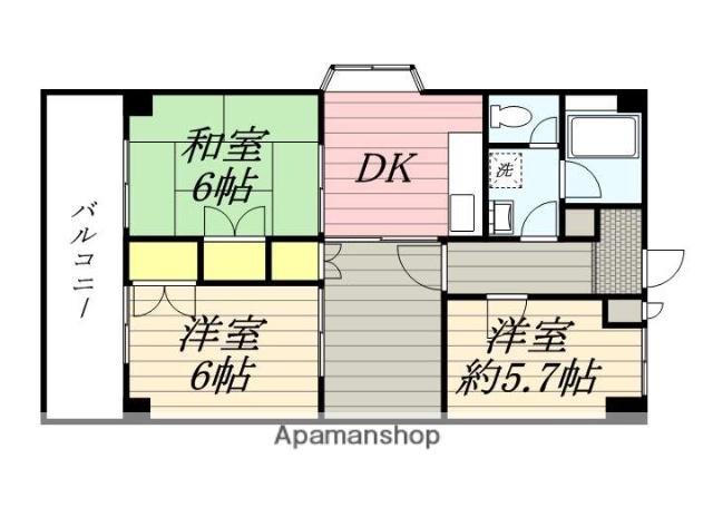 パークサイド駅南(4DK/7階)の間取り写真