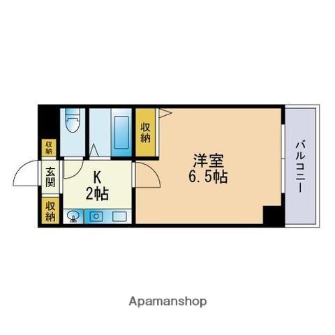 ウィークリーステイ博多(1K/4階)の間取り写真