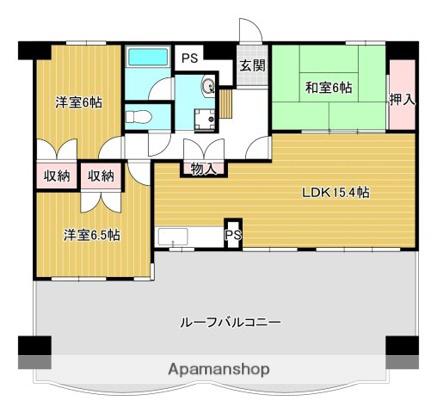 アーテム大橋Ⅰ(3LDK/13階)の間取り写真