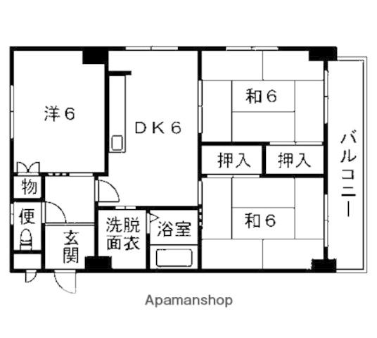 プチメゾン麦野(3DK/4階)の間取り写真