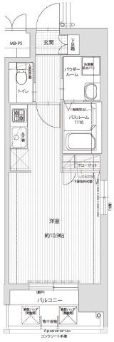 グランフォーレ平尾ステーションプラザⅠ(ワンルーム/3階)の間取り写真