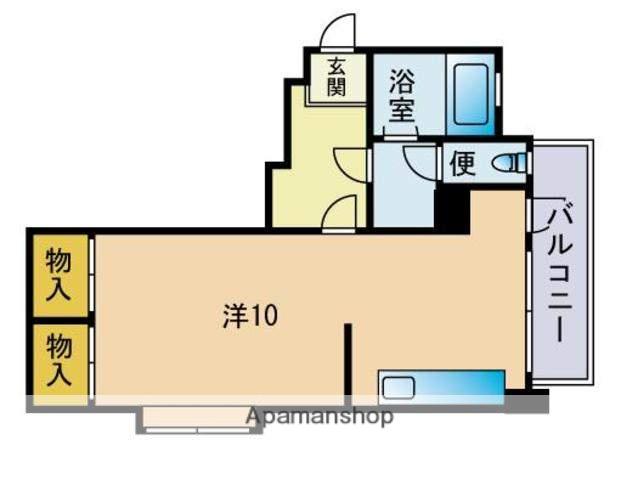 メゾンボヌール薬院(ワンルーム/4階)の間取り写真