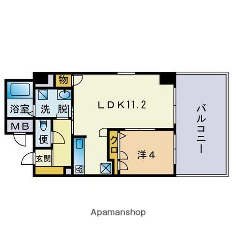メルヴェイユ大名(1LDK/4階)の間取り写真