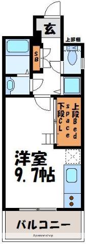 オネスティ平尾(ワンルーム/10階)の間取り写真