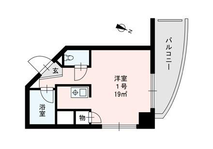 ピアーレ寺塚(ワンルーム/5階)の間取り写真