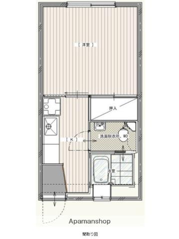 久栄コーポ(1K/2階)の間取り写真