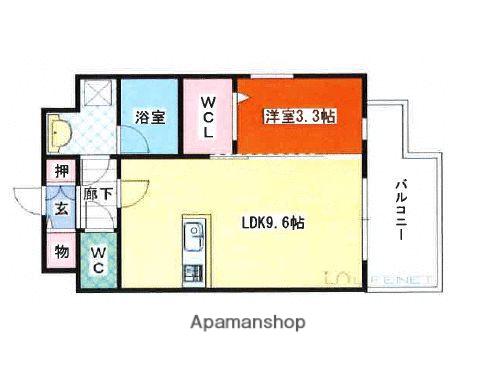 アリエッタ薬院(1LDK/8階)の間取り写真