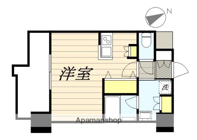 エンクレスト博多 THE TIME(ワンルーム/9階)の間取り写真