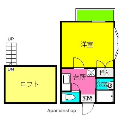 エクセル博多東(1K/2階)の間取り写真