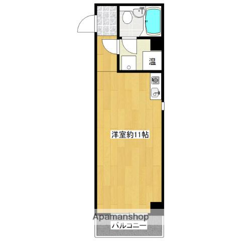 ルエメゾンロワール祇園(ワンルーム/2階)の間取り写真