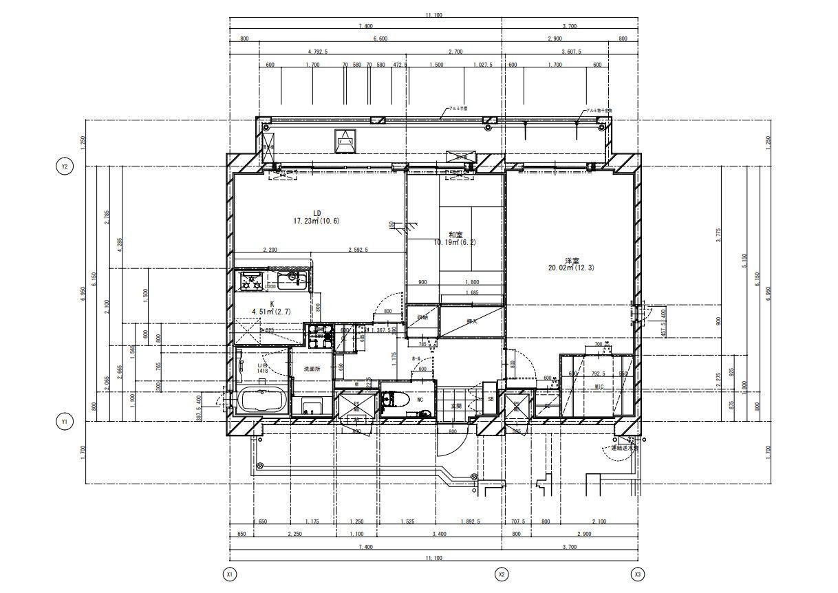 J・PLACE天神東(2LDK/10階)の間取り写真