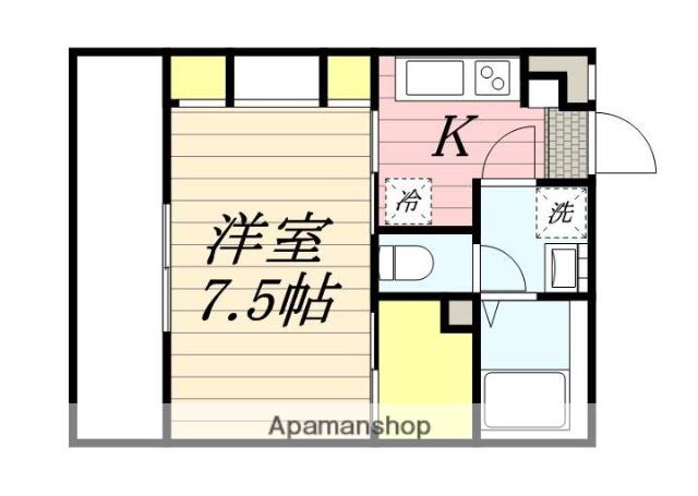 リブリ・MONOLITH HAKATA(1K/2階)の間取り写真