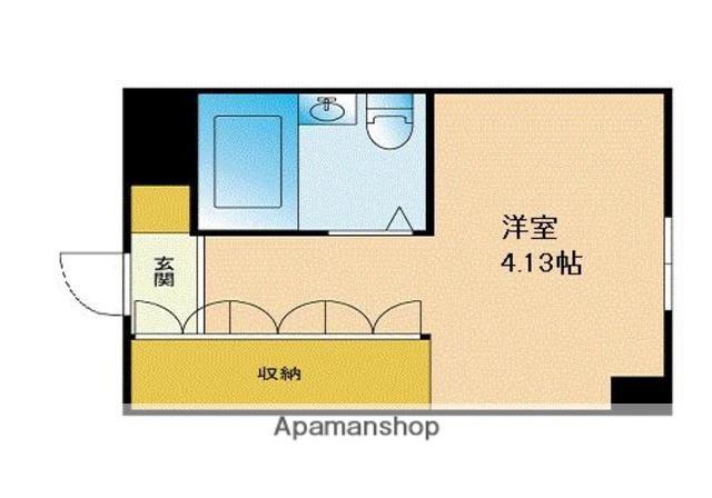 ルポ県庁口(ワンルーム/2階)の間取り写真