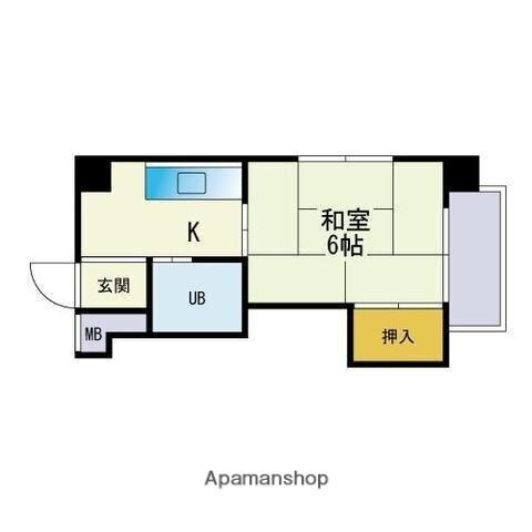 プレアール対馬小路(1K/2階)の間取り写真
