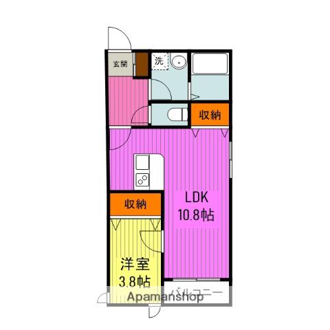 IL GRANDE春町(1LDK/1階)の間取り写真