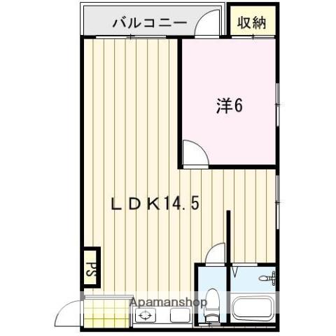 Sハウス(1LDK/1階)の間取り写真
