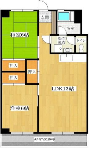グランエピ城南(2LDK/2階)の間取り写真