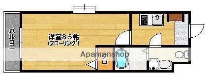 エンクレスト警固(1K/4階)の間取り写真