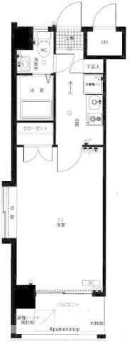 ピュアドームエクザ薬院(1K/8階)の間取り写真
