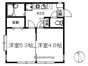 ソフィア西公園(2K/2階)の間取り写真