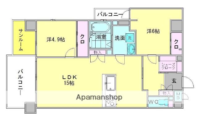 ALIVIO76(2SLDK/4階)の間取り写真