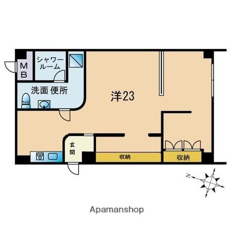 秀和警固レジデンス(ワンルーム/6階)の間取り写真