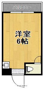 サンライト警固ビル(ワンルーム/3階)の間取り写真