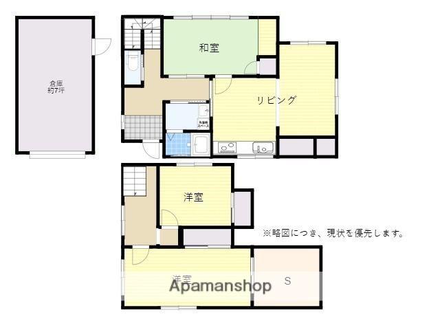 西鉄天神大牟田線 大橋駅(福岡) 徒歩57分 2階建 築53年(3SLDK)の間取り写真