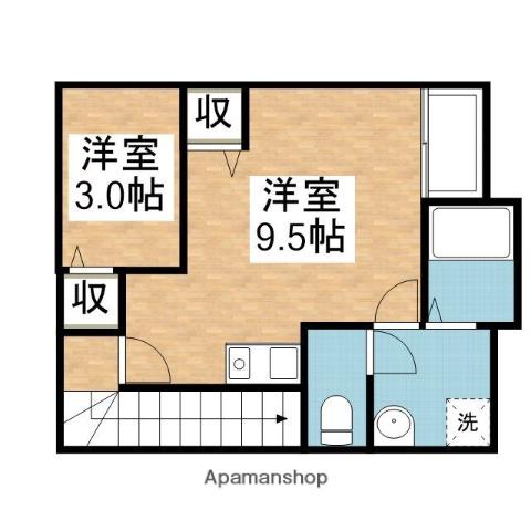 リックやよい坂(1LDK/2階)の間取り写真
