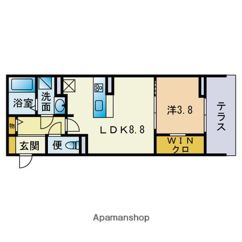 GD OHASHI APARTMENT(1LDK/2階)の間取り写真