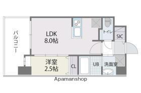 アルティザ博多ミッドシティ(1LDK/14階)の間取り写真