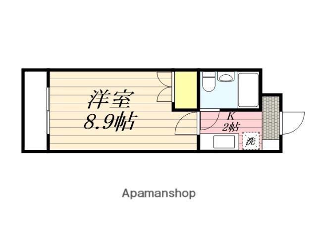 ジュネスドミール(1K/4階)の間取り写真