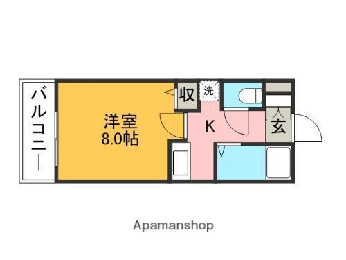 ダブルーンⅧ桜坂(1K/7階)の間取り写真