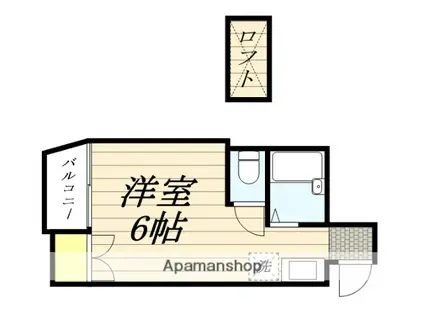 ソレーユ大橋(1K/2階)の間取り写真