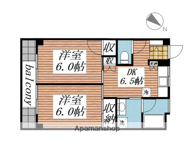 原まるまん第2ビル(2DK/8階)の間取り写真
