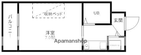 ルエメゾンロワール大橋(1K/1階)の間取り写真