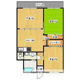 タツミ曰佐(3DK/2階)の間取り写真