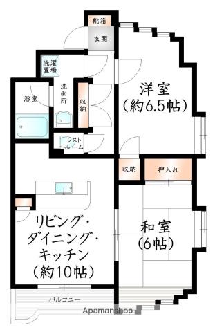 第45メイグレイス春日(2LDK/2階)の間取り写真